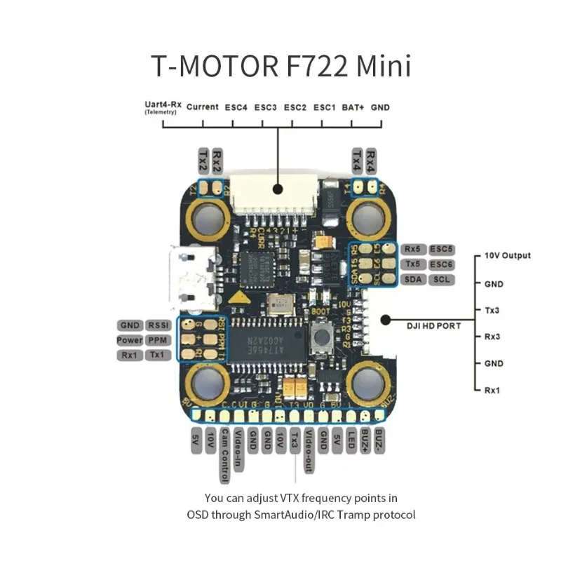 T-Motor MINI F7 FC F45A ESC Co - Betaflight Fc F7 ulasan dan harga